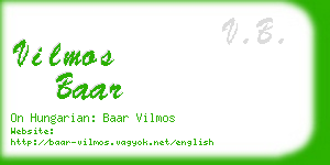 vilmos baar business card
